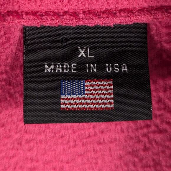 USA Made SF San Francisco Embroidered Pink Fleece Jacket XL Full Zip Warm Cozy - Picture 3 of 5